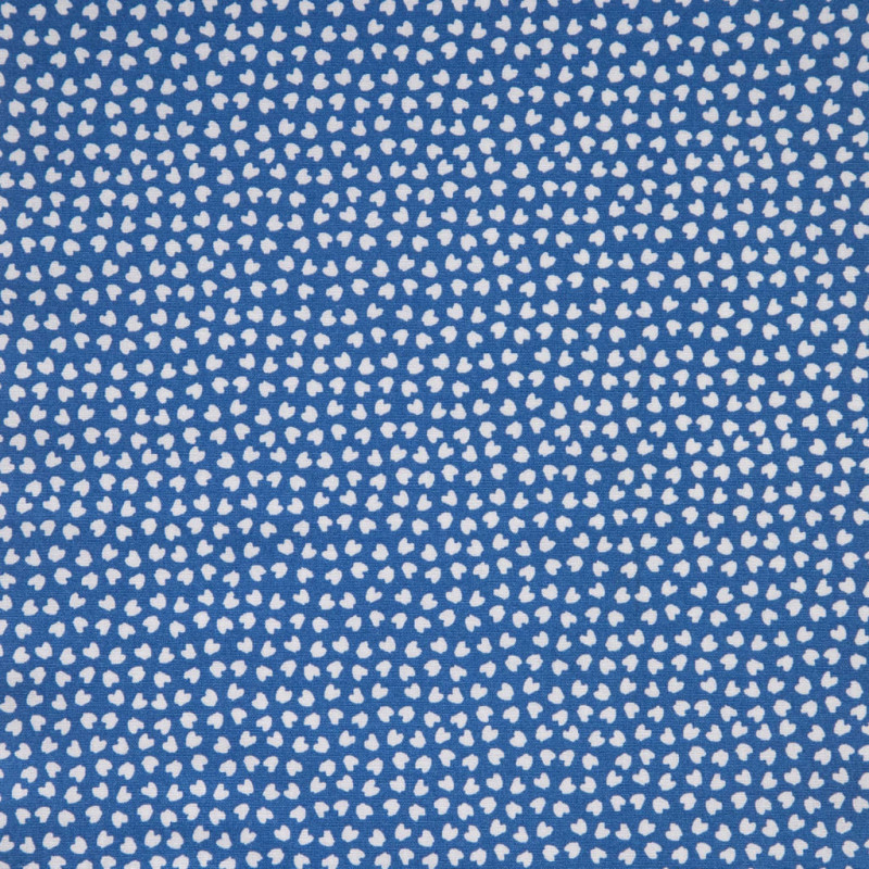 Bedruckte Baumwolle LIPELO Blau / Weiß